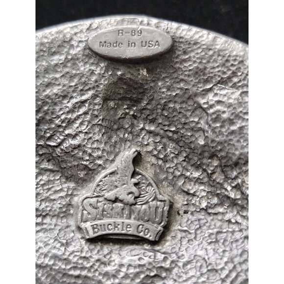 Siskiyou Buckle Co. 1990 Pewter Bald Eagles Belt Buckle R-89 Made In USA - Picture 3 of 7